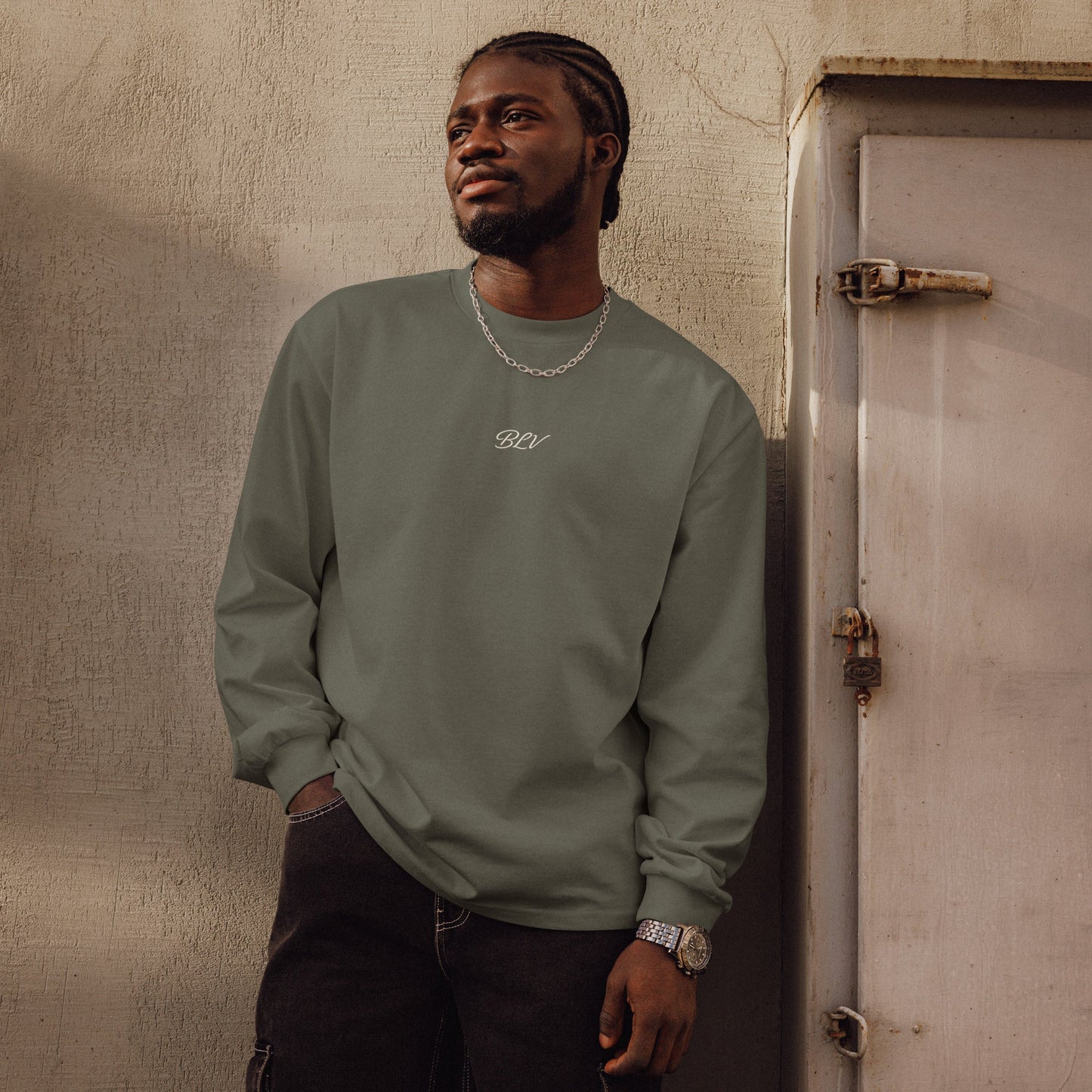 Premium heavyweight long sleeve shirt - Barista La Vista